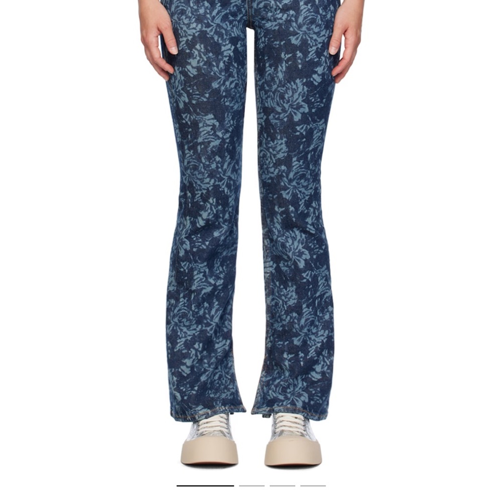 NWT GANNI blue laser bootcut jeans - 29
